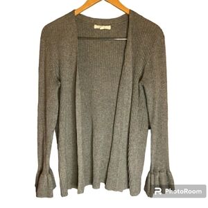 gRAY CARDIGAN WITH BELL SLEEVES Size M
